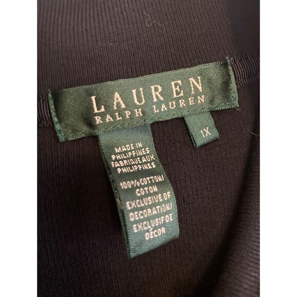 Lauren Ralph Lauren Women's Black 2-Piece 100% Cotton Set Jacket & Pants Size 1X - Picture 5 of 8